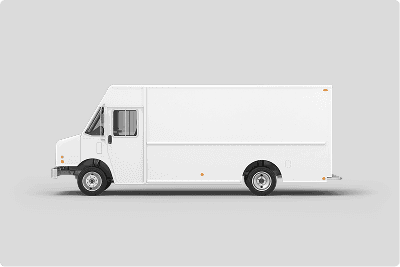 White last-mile step van